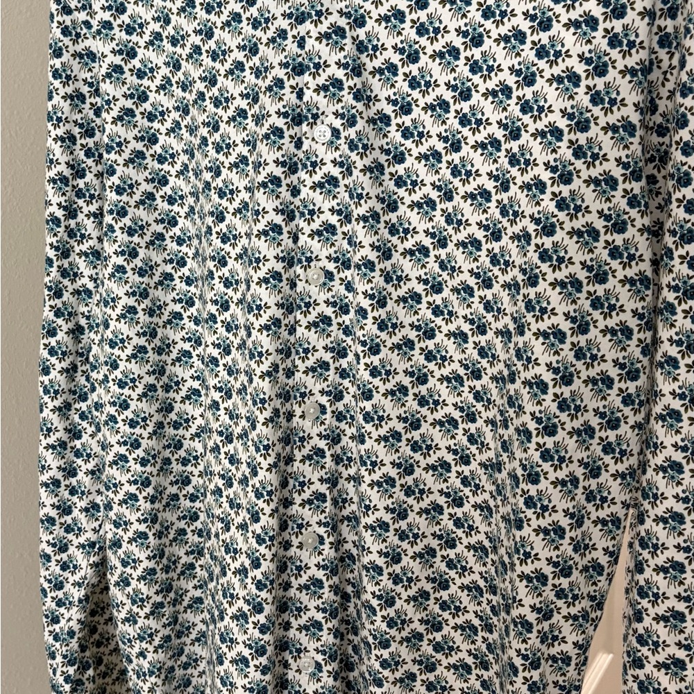 Good Man Brand Blue Floral Casual Shirt